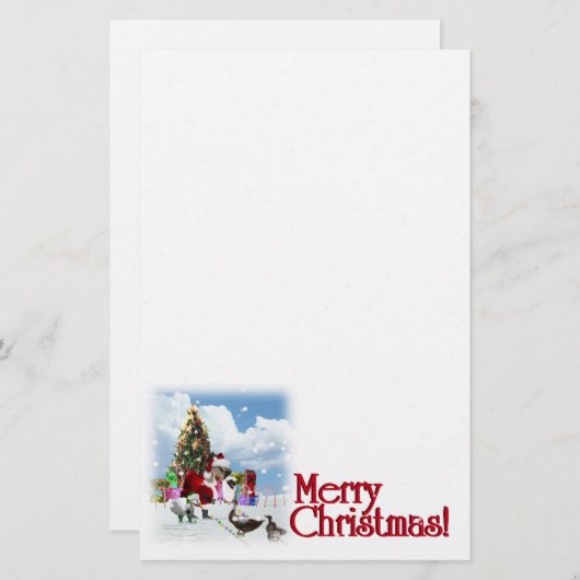 Papeterie Écriture de Noël Goose (Devant / Derrière)