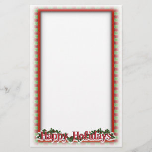Papeterie Écriture de Noël Holly Wreath