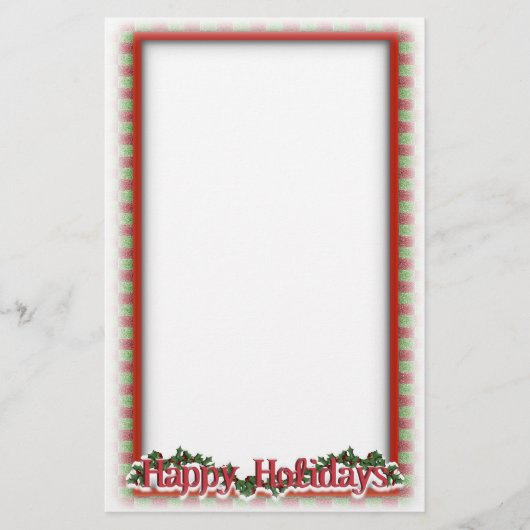 Papeterie Écriture de Noël Holly Wreath (Devant)