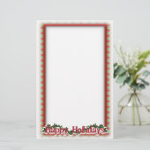 Papeterie Écriture de Noël Holly Wreath (Debout devant)