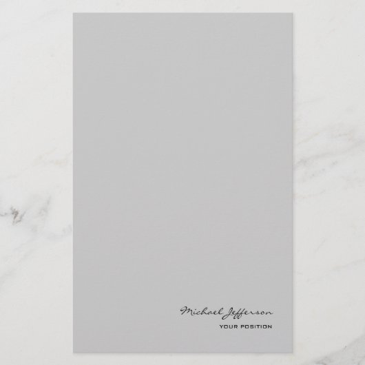 Papeterie Écriture élégante et unique nom gris  (Devant)