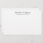 Papeterie Écriture manuscrite classique Blanc tendance créat (Devant / Derrière)