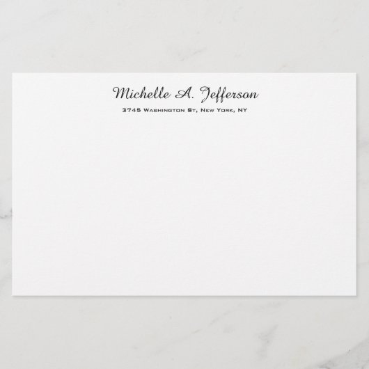 Papeterie Écriture manuscrite classique Blanc tendance créat (Devant)