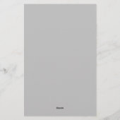 Papeterie Écriture manuscrite classique gris élégant minimal (Dos)