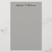 Papeterie Écriture manuscrite classique gris élégant minimal (Devant)