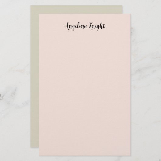 Papeterie Écriture manuscrite élégante stylée chic simple (Devant / Derrière)