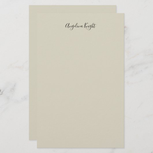 Papeterie Écriture manuscrite élégante stylée chic simple (Devant / Derrière)