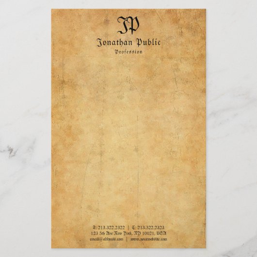 Papeterie Écriture manuscrite Modèle Élégant Vintage (Devant)