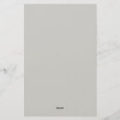 Papeterie Écriture manuscrite moderne élégante grise profess (Dos)