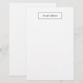 Papeterie Écriture manuscrite moderne élégante simple profes (Devant / Derrière)