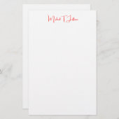 Papeterie Écriture manuscrite Script élégant Plaque simple R (Devant / Derrière)