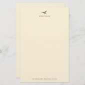Papeterie Ecru Anna personnalisée (Devant / Derrière)