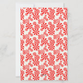 Papeterie Editable Red White Peppermint Pattern Holiday (Dos)