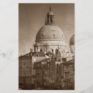 Papeterie Effet Papier Sepia Venise Grand Canal