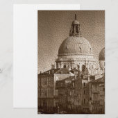 Papeterie Effet Papier Sepia Venise Grand Canal (Devant / Derrière)