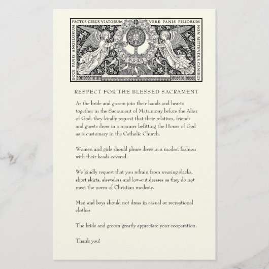Papeterie Église Mariage catholique Modeste Attente pour les (Devant)
