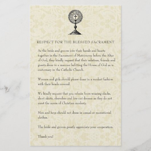 Papeterie Église Mariage catholique Modeste Attente pour les (Devant)