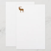 Papeterie Élan blanc et marron (Devant / Derrière)