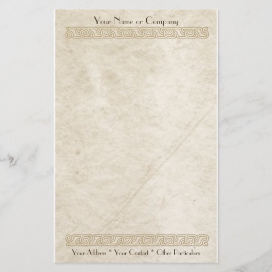 Papeterie Élégance de fantaisie Tan de frontière (Devant)