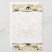 Papeterie Élégance de la Rose blanche (Devant / Derrière)