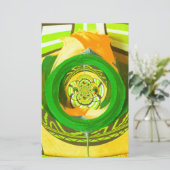 Papeterie Elégance d'or : Beau art rose jaune africain (Debout devant)