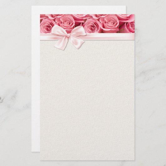 Papeterie Élégance rose 2 (Devant / Derrière)