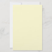 Papeterie Élégance Simple Jaune Bleu Monogramme Ligné (Dos)
