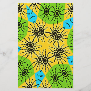 Papeterie Élégant Araignée d'inspiration africaine Motif tra