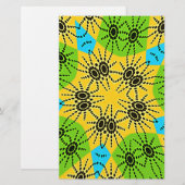 Papeterie Élégant Araignée d'inspiration africaine Motif tra (Devant / Derrière)