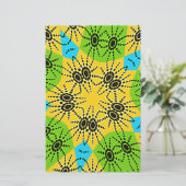 Papeterie Élégant Araignée d'inspiration africaine Motif tra (Debout devant)