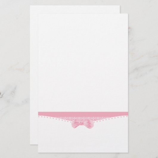 Papeterie Élégant Bébé rose (Devant / Derrière)