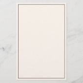Papeterie Élégant blanc Brown vert vert vert vert Monogramme (Dos)