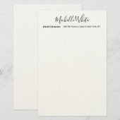 Papeterie Élégant Blanc Moderne Professionnel Simple (Devant / Derrière)