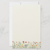 Papeterie Élégant Chic Fleur Aquarelle (Dos)