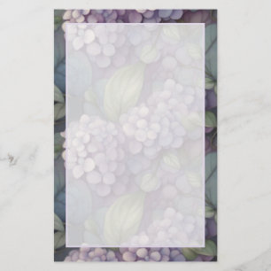 Papeterie Elégant chic pourpre pourpre chic aquarelle fleuri