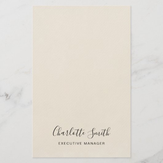 Papeterie Élégant Classique Minimaliste Professionnel (Devant)