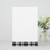 Papeterie Élégant classique Noir Blanc Plaid (Debout devant)