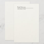 Papeterie Élégant Classique Simple Professionnel (Devant / Derrière)