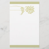 Papeterie Elégant design de fleurs dorées Nature (Devant)