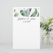 Papeterie Élégant et simple mariage rustique avec verdure d' (Debout devant)