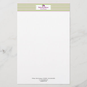 Papeterie Élégant floral sur mesure Pastel Horizontal