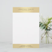 Papeterie Elégant Gold Look Glamour Modèle moderne tendance (Debout devant)