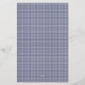 Papeterie Élégant Houndstooth Monogram Bleu Marine (Dos)