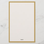 Papeterie Elegant Ivory Gold Border Monogram (Dos)