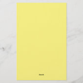Papeterie Élégant Jaune Clair Simple et Professionnel (Dos)