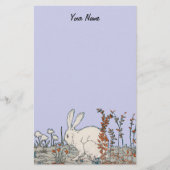 Papeterie Elégant lapin blanc Vintage (Devant)