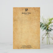 Papeterie Élégant Modèle Monogramme manuscrit Vintage (Debout devant)