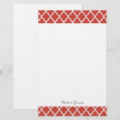 Papeterie Élégant, moderne, classique mariage de quatrefoil (Devant / Derrière)