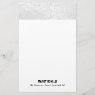 Papeterie Élégant moderne gris blanc tendance professionnel