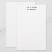 Papeterie Élégant Moderne Simple Blanc Spécial (Devant / Derrière)